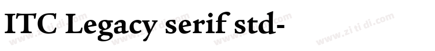 ITC Legacy serif std字体转换